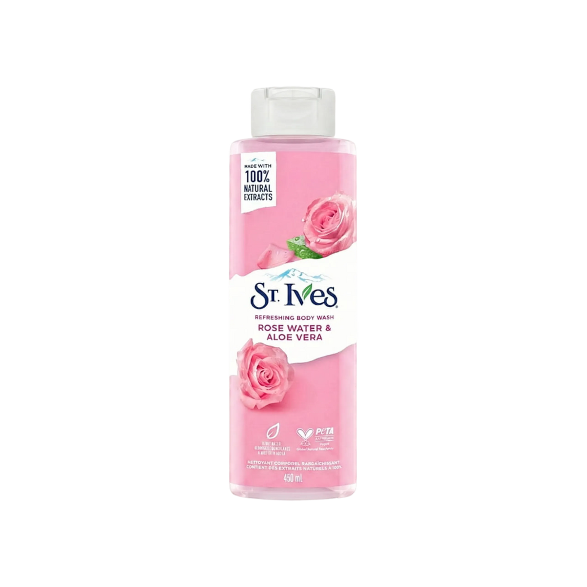 St. Ives Body Wash Refreshing Cleanser Rose Water & Aloe Vera